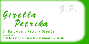 gizella petrika business card